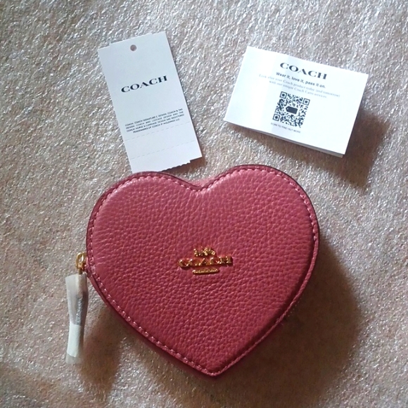 Coach Handbags - Coach Heart Coin Case NWT